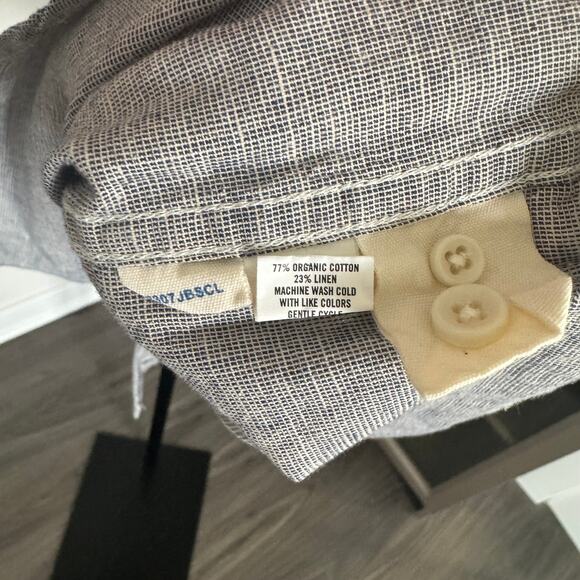 Taylor Stitch The Jack Blue Sky Club Shirt 44 NEW Woven Linen Cotton Long Sleeve - Picture 7 of 7